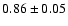 $0.86\pm0.05$