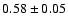 $0.58\pm0.05$