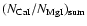 $(N_{\rm CaI}/N_{\rm MgI})_{\rm sum}$