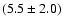 $(5.5\pm2.0)$