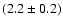 $(2.2\pm0.2)$