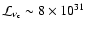 ${\cal L}_{\nu_{\rm c}} \sim 8\times10^{31}$