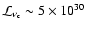 ${\cal L}_{\nu_{\rm c}} \sim 5\times10^{30}$
