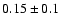 $0.15\pm0.1$