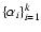 $\{ \alpha_i \}^k_{i=1}$