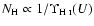 $N_{\rm H} \propto 1/\Upsilon_{{\rm H~}{\scriptscriptstyle\rm I}}(U)$