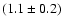 $(1.1\pm0.2)$