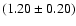 $(1.20\pm0.20)$