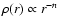 $\rho(r) \propto r^{-n}$