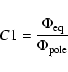 \begin{displaymath}C1= \frac{\Phi_{\rm eq}}{\Phi_{\rm pole}}
\end{displaymath}