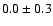$0.0\pm0.3$