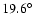 $19.6^{\circ}$