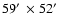 $59\hbox{$^\prime$ }\times52\hbox{$^\prime$ }$