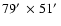 $79\hbox{$^\prime$ }\times 51\hbox{$^\prime$ }$