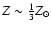 $Z \sim \frac{1}{3} Z_{\odot}$