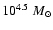 $10^{4.5}~M_{\odot}$