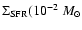 $\Sigma_{\rm SFR} (10^{-2}~M_{\odot}$