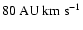$ 80 ~\rm {AU}~\rm {km}~\rm {s}^{-1}$
