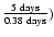 $\frac{5~{\rm days}}{0.38~{\rm days}})$