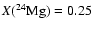 $X(^{24}\rm Mg)=0.25$