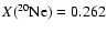 $X(^{20}\rm Ne)=0.262$