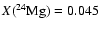 $X(^{24}\rm Mg)=0.045$