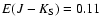 $E(J-K_{\rm S})=0.11$