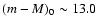 $(m-M)_0\sim13.0$