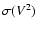 $\sigma(V^2)$