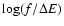 $\log (f/\Delta E)$