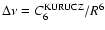 $\Delta \nu = C_6^{\rm KURUCZ}/R^6$