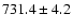 $731.4 \pm 4.2$