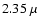$2.35~ \mu$