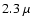 $2.3~\mu $