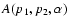 $A(p_1,p_2,\alpha)$