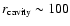 $r_{\rm cavity} \sim 100$