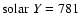 ${\rm solar}~Y = 781$