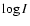 $\log I$
