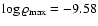 $\log\varrho_{\rm max}=-9.58$
