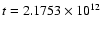 $t=2.1753\times 10^{12}$