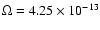 $\Omega=4.25\times 10^{-13}$