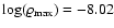 $\log(\varrho_{\rm max})=-8.02$