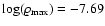 $\log(\varrho_{\rm max})=-7.69$