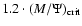 $1.2\cdot (M/\Psi)_{\rm crit}$