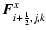 $\displaystyle {\vec F}^x_{i+{\scriptscriptstyle 1\over \scriptscriptstyle 2},j,k}$
