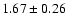 $1.67\pm0.26$