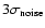 $3\sigma_{\rm
noise}$