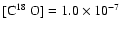 $[\mbox{C$^{18}$ O}] = 1.0 \times 10^{-7}$