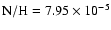 $\rm N/H = 7.95\times10^{-5}$