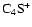 $\rm C_4S^+$
